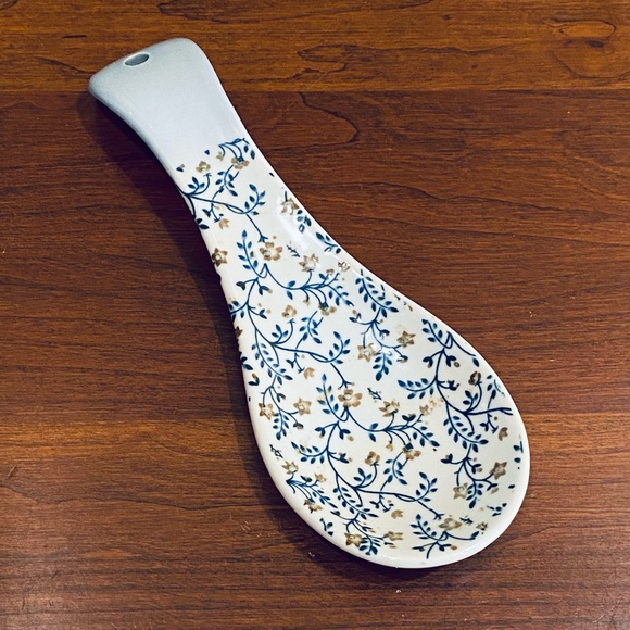Otagiri Other - VTG 1960s Otagiri Blue Floral Porcelain Spoon Rest Japan
